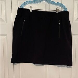 Talbots Black Women's Skort with Zip Pockets 2X